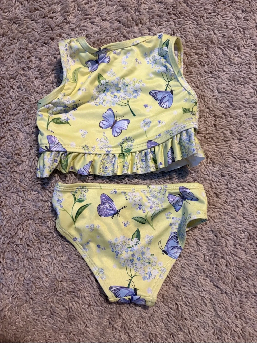 Girls 18M Two-Piece Swimsuit Bundle – Wippette Butterfly + Purple